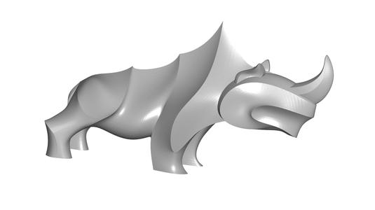 Rhino sculpture