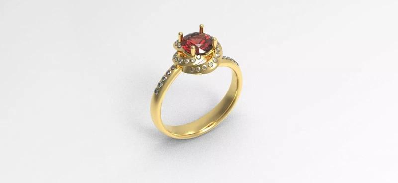 Rose diamond solitarie ring