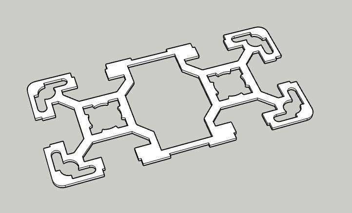 8040 T-slot Profile template (PRINT FIRST!)