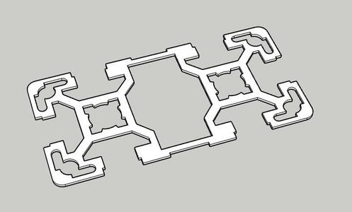 8040 T-slot Profile template (PRINT FIRST!)