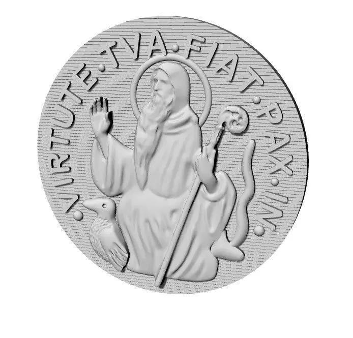 Medalha sao Bento sentado