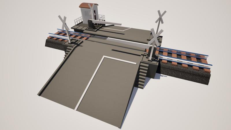 Straight level crossing, for Bachmann EZ Track