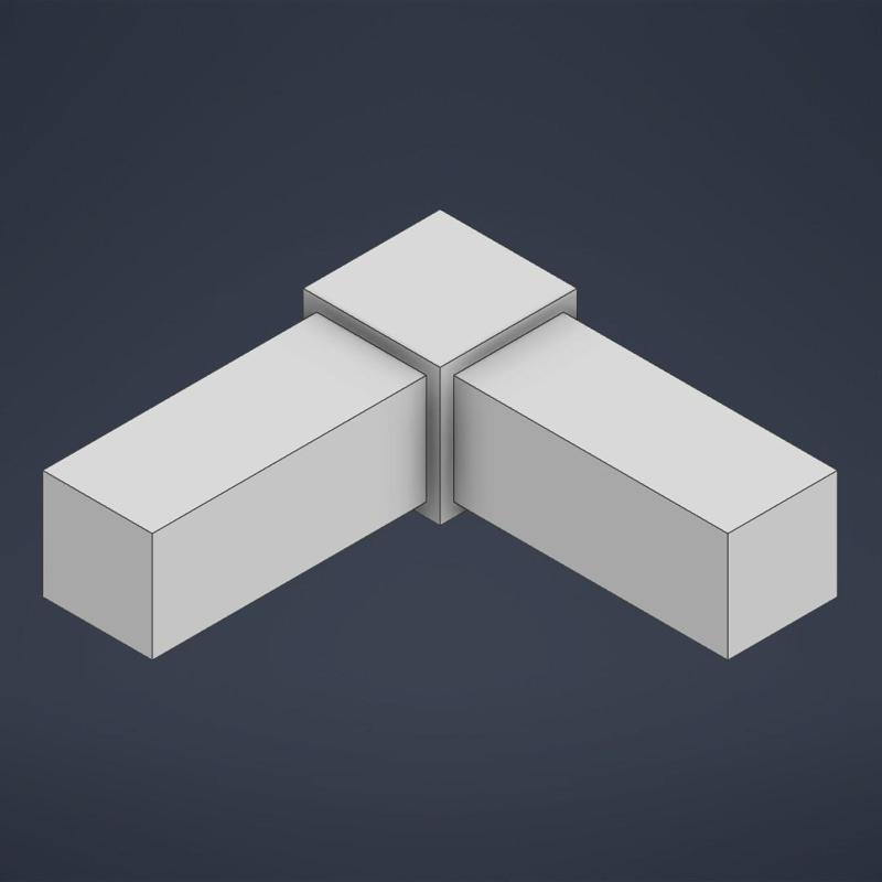 L1 connector for aluminum profile 20*20*2mm