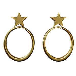 Star Top Hoop Earrings
