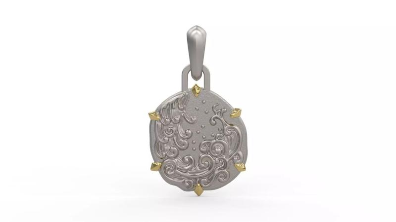Aquarius Zodiac Pendant