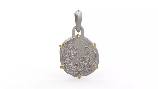 Aquarius Zodiac Pendant