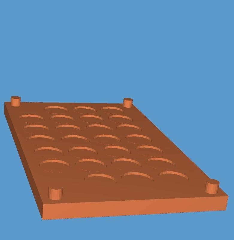 25mm storage plate for wargames