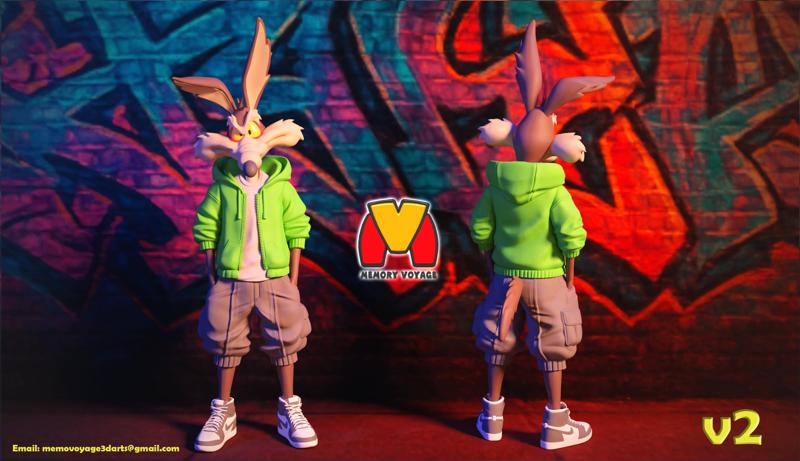 Wile E Coyote – Urban Street Style V2 ( MULTIPARTS AND 3MF )