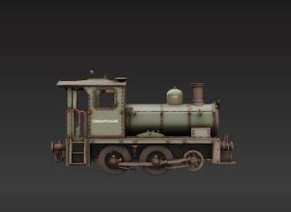 Battle-Worn 40hp Narrow Gauge Industrial Engine - 1/35 Scale Model Kit for Historical Dioramas