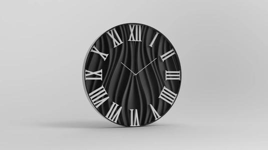 Wall clock 60 cm Fire model