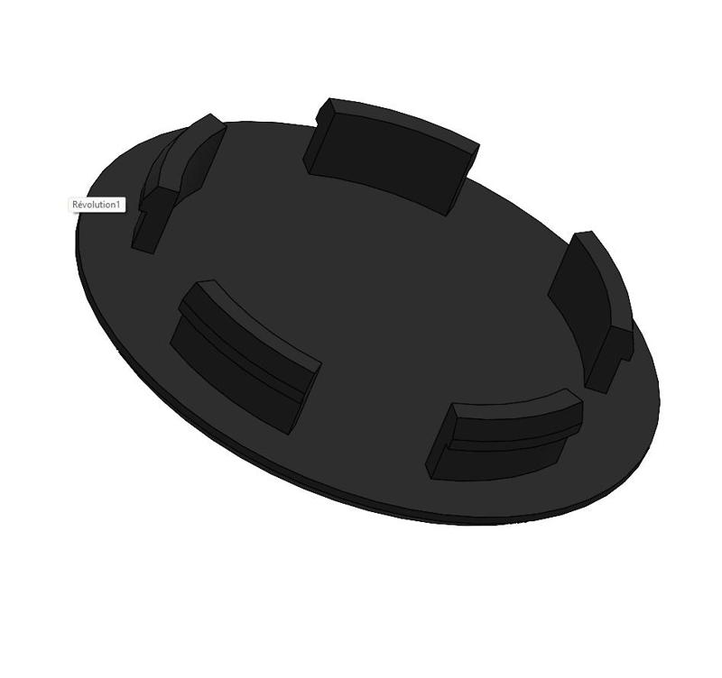 Tube end cap Ø12 to Ø36mm (2mm pitch) - Design Clickeken