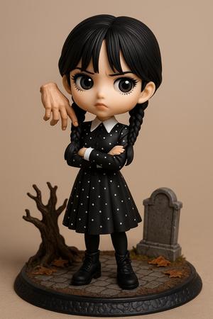 Wednesday Addams Qposket - Wednesday Netflix Series