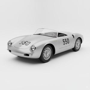 Classic 1955 German Roadster – Detailed Vintage Sports Car 3D Print Model