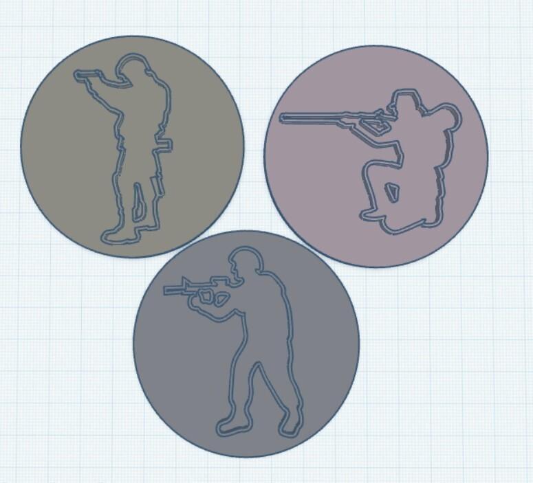 Soldier Silhouettes Cookie Cutters