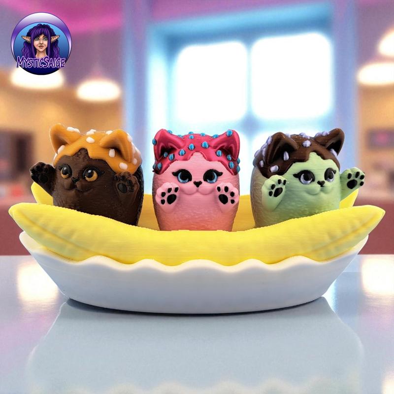 Banana Split Kitty - Clickers