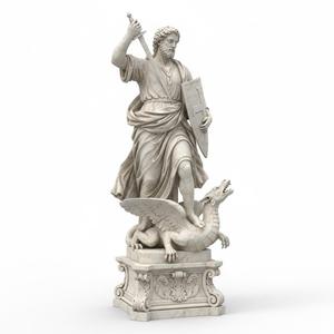 Elegant Renaissance Style Holy Figure Statue 3D Print | Classical Art Inspired Tabletop Sculpture | Serene Religious Decor