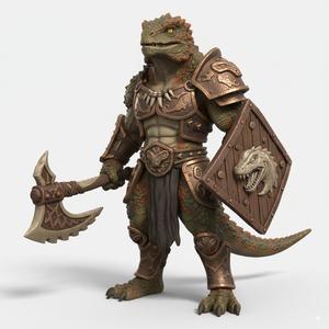 Ancient Saurian Warrior Miniature – Reptilian Jungle Fighter 3D Print Model