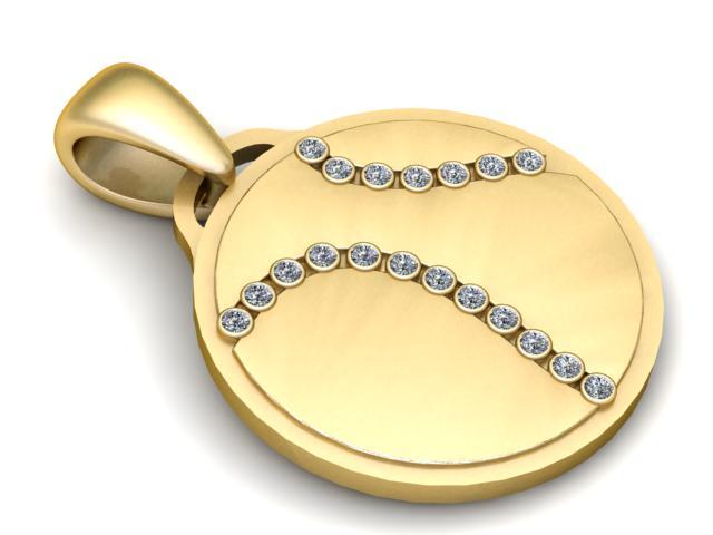 3D Printable Baseball Medallion Pendant