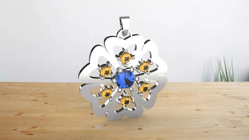 flowe and sapphire ring