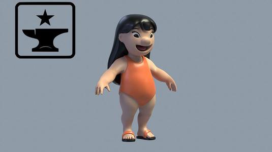Lilo - A cute printable figurine for Disney fans