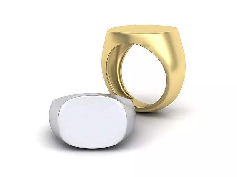 Men Signet Ring 3dmodel two versions