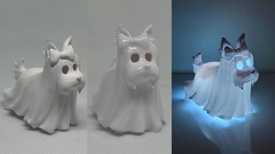 Yorkshire-o-lantern : Dog Ghost Lamp (3D Print STL File)