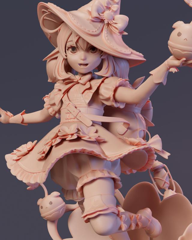 A Klee figurine from Genshin Impact.