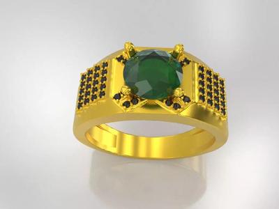 MEN RING WITH GEMS