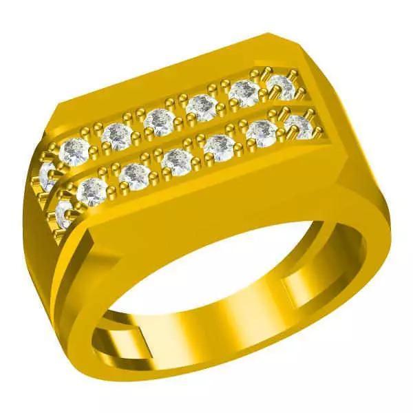 JCD Format Men gold engagement rings wax files jewelry