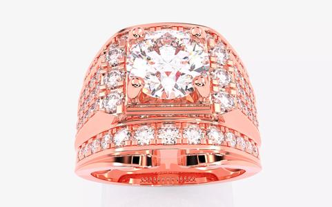 Mens Solitaire Ring 3dm stl renders details