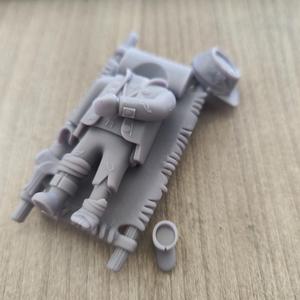 Wounded soldier on stretcher compatible with playmo