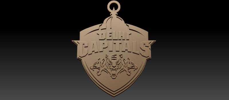 IPL Delhi Capitals keychan badge color printable