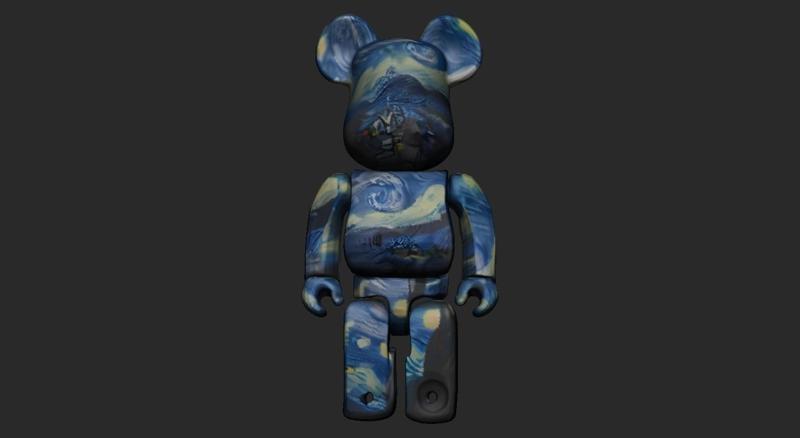 bearbrick van gogh starry night