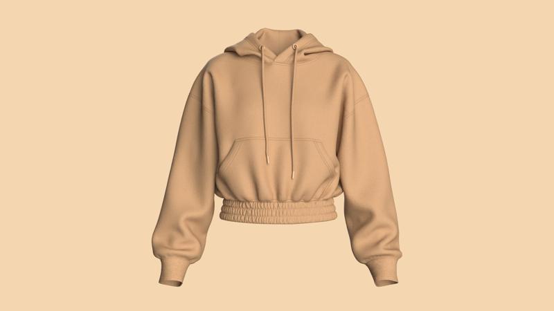 Girls Cropped Hoodie  | Marvelous / Clo3d / obj / fbx