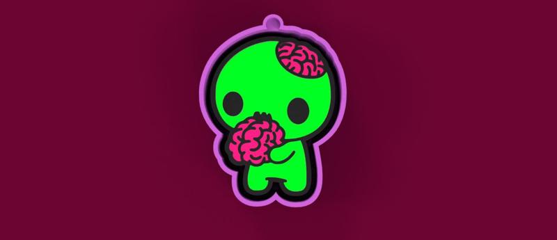 🧠 Brain Eater Zombie – Freshie & Versatile Mold