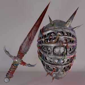 Disturbing helmet (Susie)  Cosplay Mask and Knife from Dead by daylight