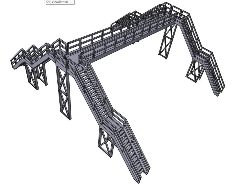 pedestrian bridge for Gundam diorama