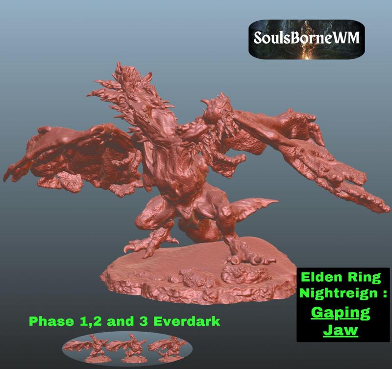 Elden Ring Nightreign : Gaping Jaw V2  Phase 1, 2 and 3 Everdark