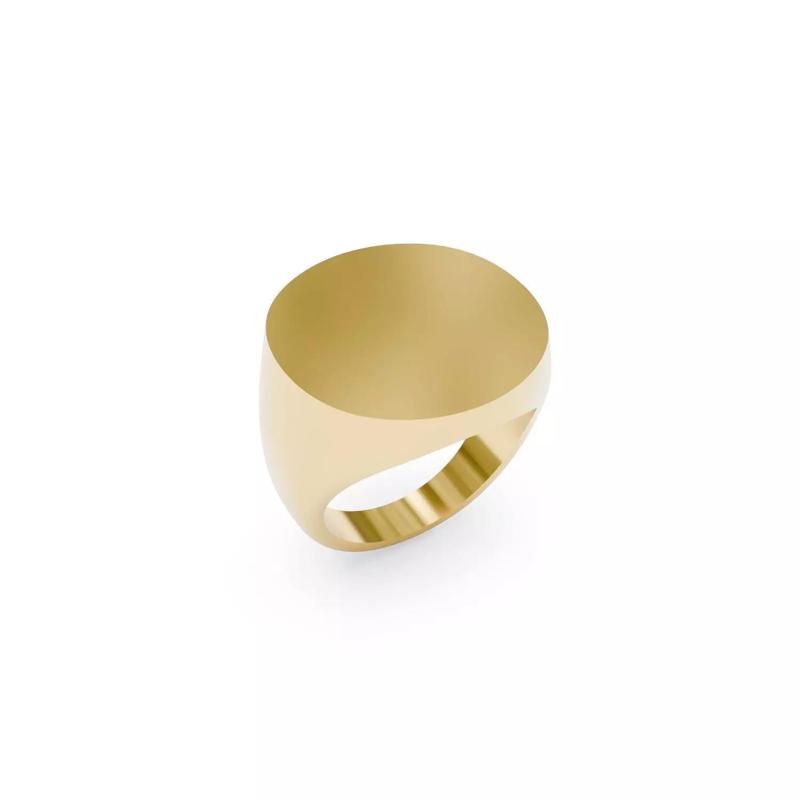20mm Smooth or Engraveable Signet Ring 3d Model