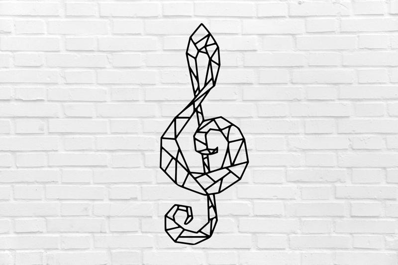WALL DECORATION treble clef