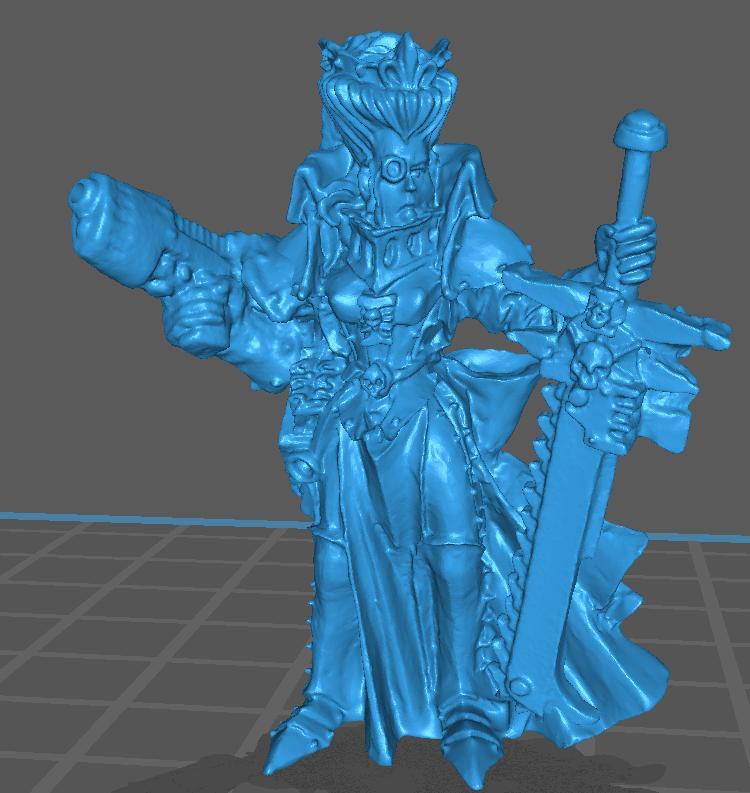 Old Hag Female Inquisitor with Huge Chainsword