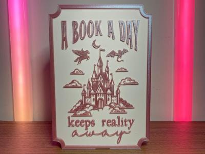 A Book a Day Keeps Reality Away LightUp Book Nook