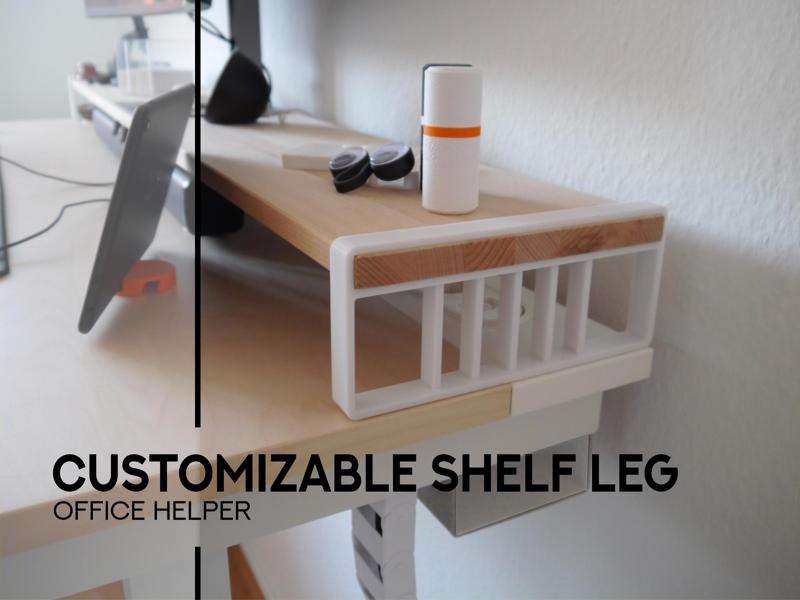 customizable shelf leg - office helper