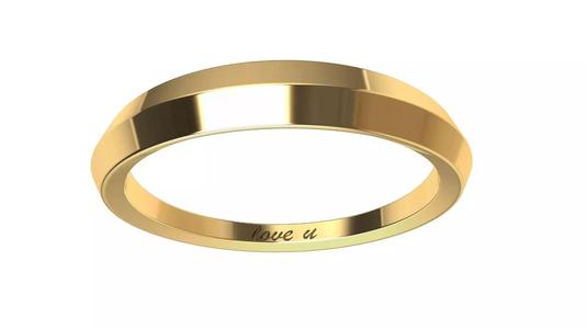 14 love u engraved ring stl verified
