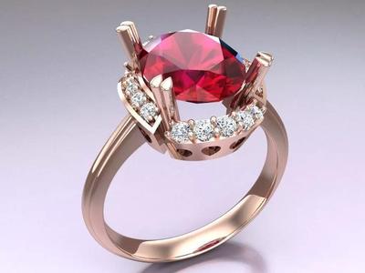 Oval stone ring - Womens  Rings - N817329