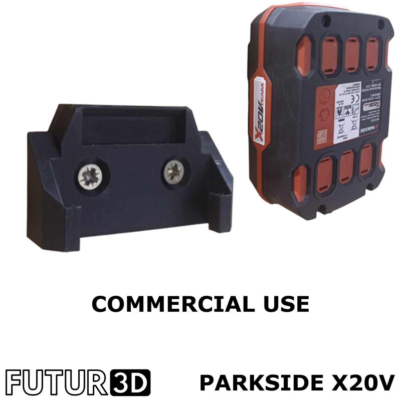 Parkside X20V Team Single battery holder - Commercial use