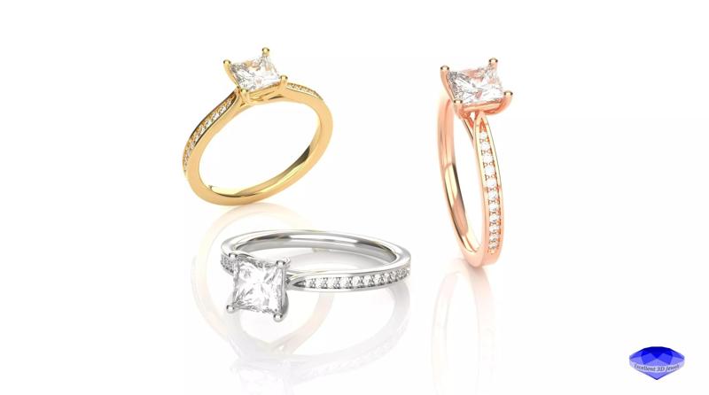 Princess Cut Diamond Solitaire Ring