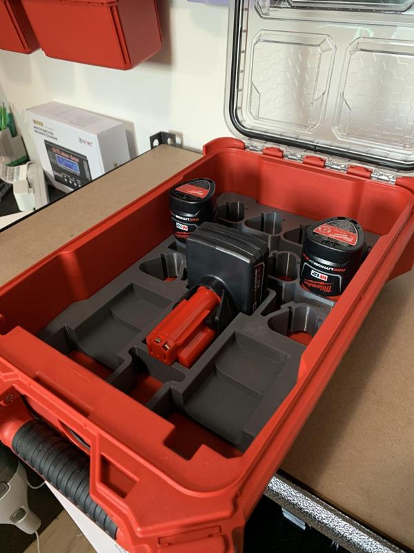 Milwaukee M12 Battery Insert for Milwaukee Packout Compact Organizer