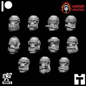 Kommando Orcs Classic Heads in Hats