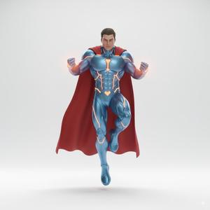 Dynamic Telekinetic Hero - Levitating Psychic Power User 3D Print Model STL